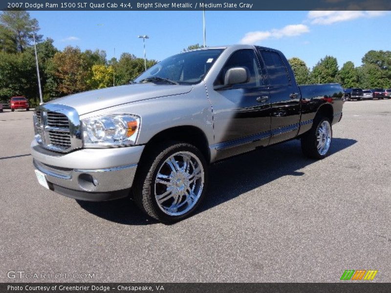 Bright Silver Metallic / Medium Slate Gray 2007 Dodge Ram 1500 SLT Quad Cab 4x4
