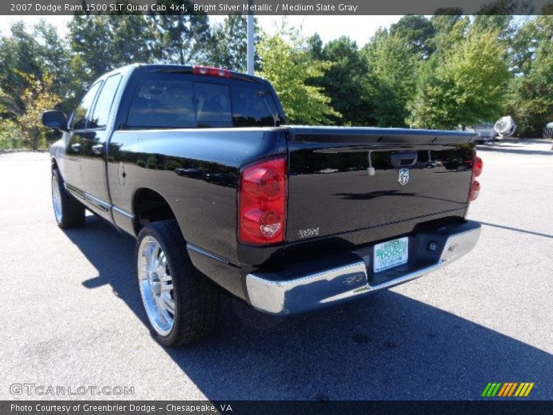 Bright Silver Metallic / Medium Slate Gray 2007 Dodge Ram 1500 SLT Quad Cab 4x4