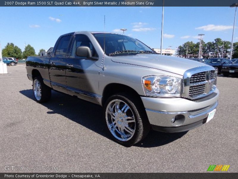 Bright Silver Metallic / Medium Slate Gray 2007 Dodge Ram 1500 SLT Quad Cab 4x4