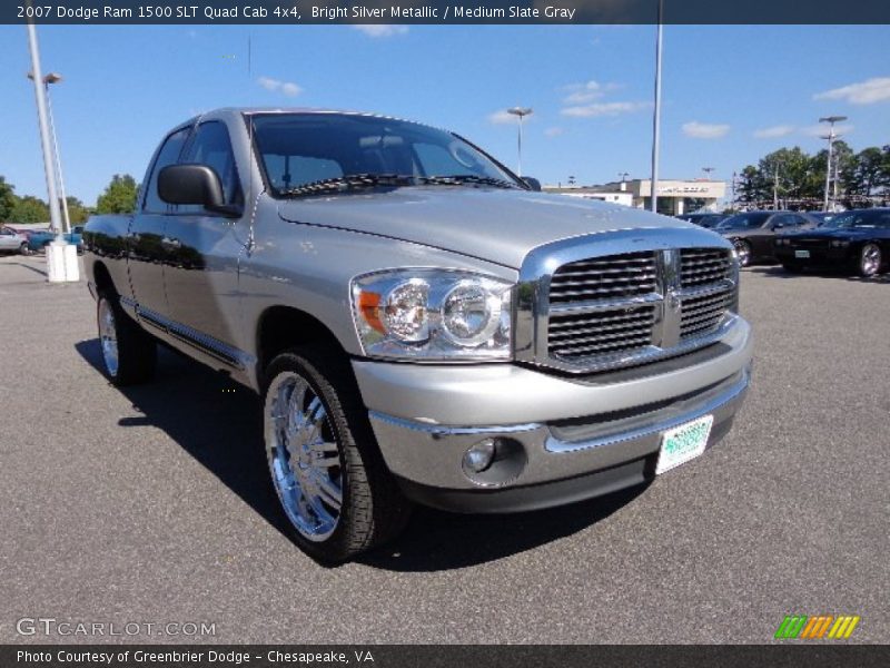 Bright Silver Metallic / Medium Slate Gray 2007 Dodge Ram 1500 SLT Quad Cab 4x4