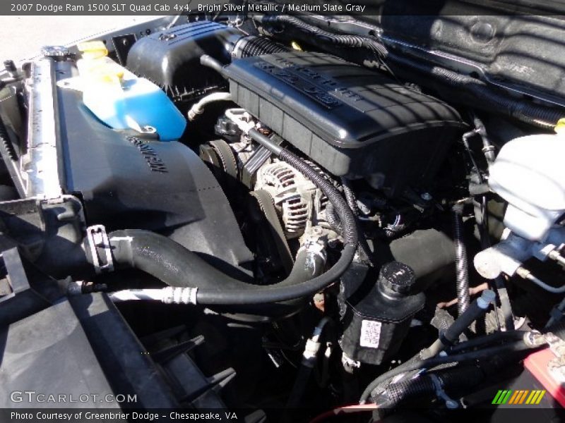 Bright Silver Metallic / Medium Slate Gray 2007 Dodge Ram 1500 SLT Quad Cab 4x4