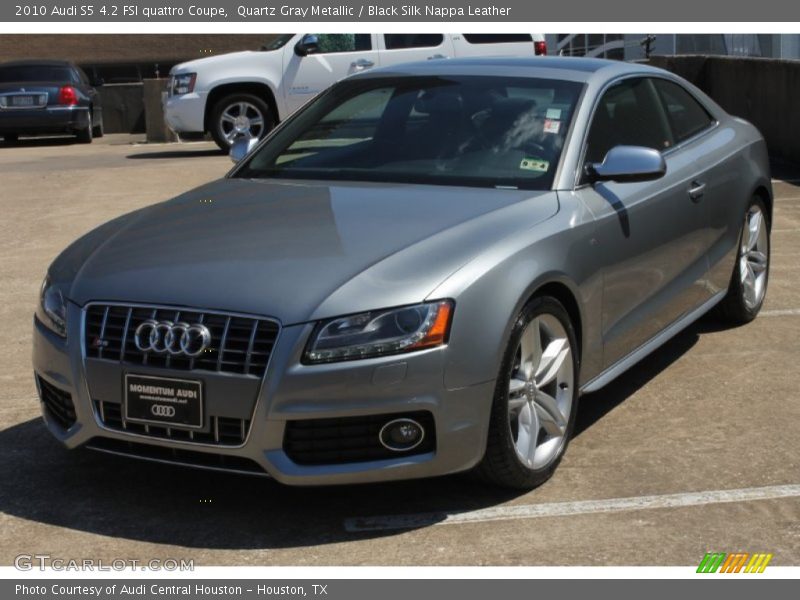 Quartz Gray Metallic / Black Silk Nappa Leather 2010 Audi S5 4.2 FSI quattro Coupe