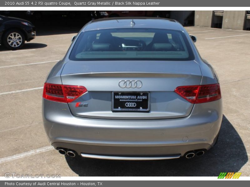 Quartz Gray Metallic / Black Silk Nappa Leather 2010 Audi S5 4.2 FSI quattro Coupe