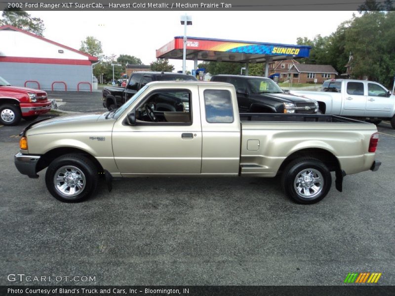 Harvest Gold Metallic / Medium Prairie Tan 2002 Ford Ranger XLT SuperCab