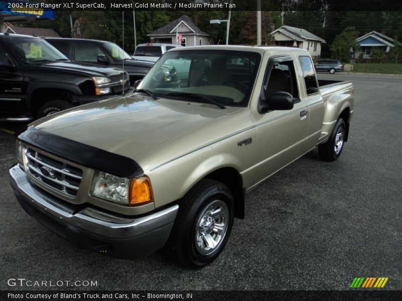 Harvest Gold Metallic / Medium Prairie Tan 2002 Ford Ranger XLT SuperCab