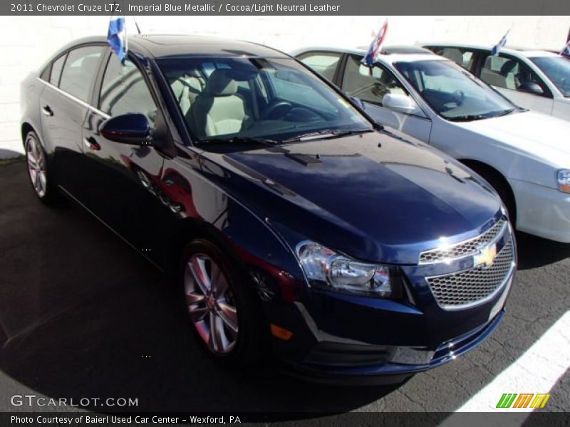 Imperial Blue Metallic / Cocoa/Light Neutral Leather 2011 Chevrolet Cruze LTZ