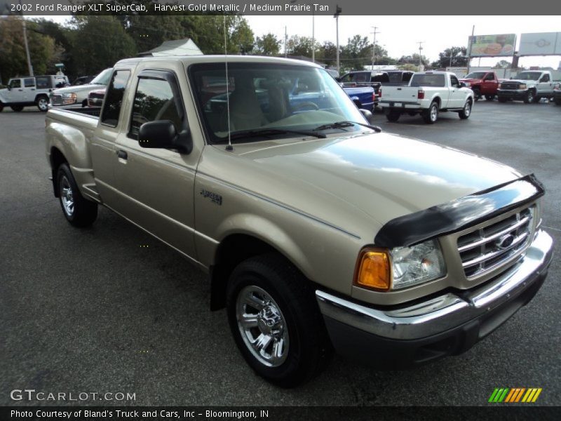 Harvest Gold Metallic / Medium Prairie Tan 2002 Ford Ranger XLT SuperCab
