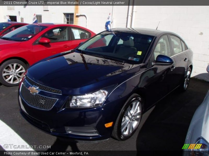Imperial Blue Metallic / Cocoa/Light Neutral Leather 2011 Chevrolet Cruze LTZ