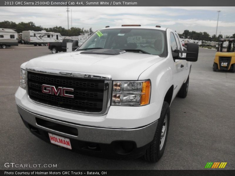 Summit White / Dark Titanium 2013 GMC Sierra 2500HD Extended Cab 4x4