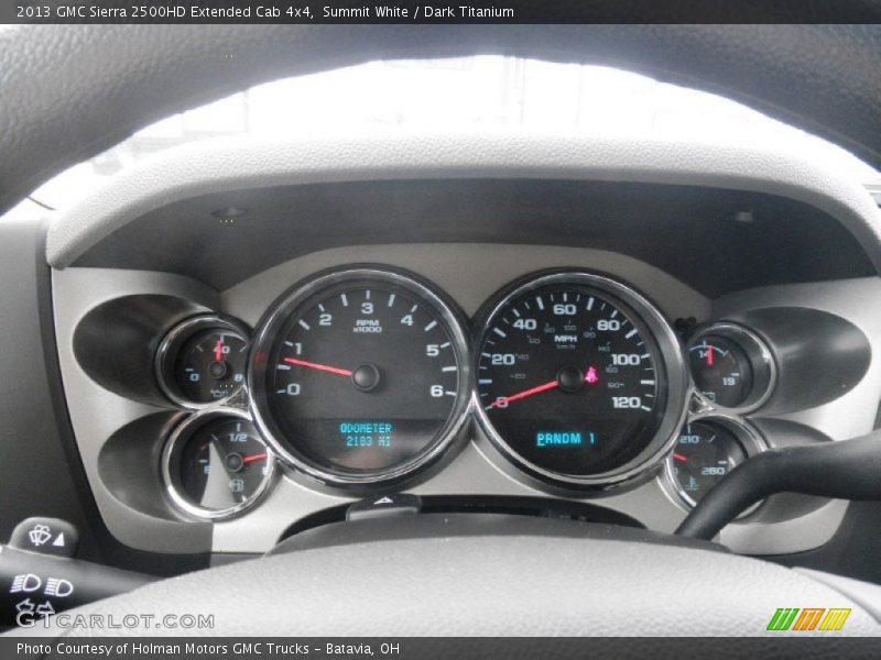 Summit White / Dark Titanium 2013 GMC Sierra 2500HD Extended Cab 4x4