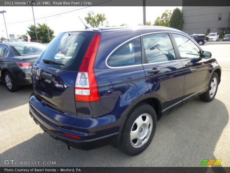 Royal Blue Pearl / Gray 2011 Honda CR-V LX 4WD