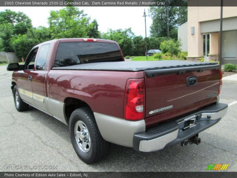 Dark Carmine Red Metallic / Medium Gray 2003 Chevrolet Silverado 1500 LS Extended Cab