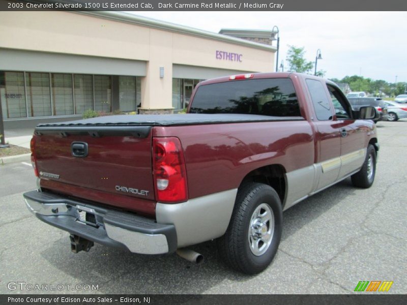 Dark Carmine Red Metallic / Medium Gray 2003 Chevrolet Silverado 1500 LS Extended Cab