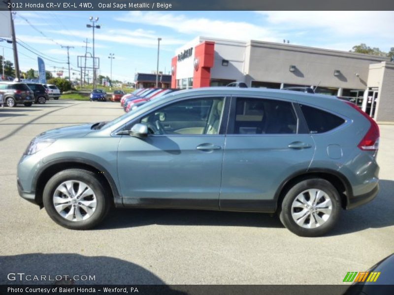Opal Sage Metallic / Beige 2012 Honda CR-V EX-L 4WD