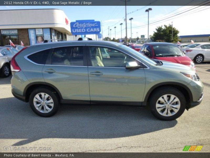 Opal Sage Metallic / Beige 2012 Honda CR-V EX-L 4WD