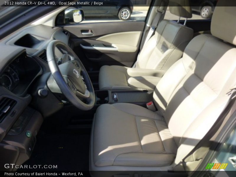 Opal Sage Metallic / Beige 2012 Honda CR-V EX-L 4WD