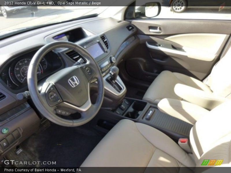 Opal Sage Metallic / Beige 2012 Honda CR-V EX-L 4WD