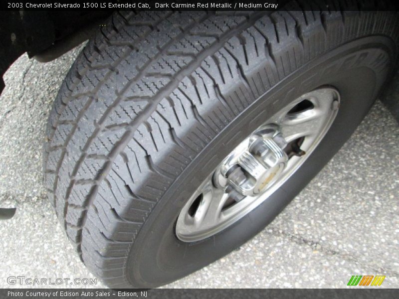 Dark Carmine Red Metallic / Medium Gray 2003 Chevrolet Silverado 1500 LS Extended Cab
