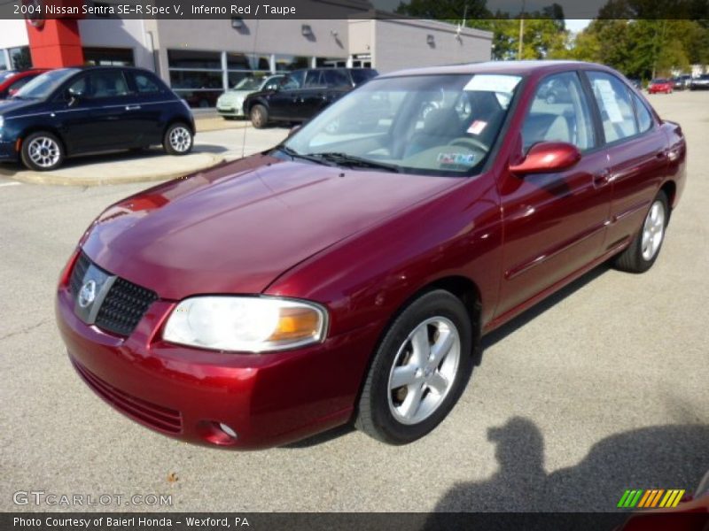 Inferno Red / Taupe 2004 Nissan Sentra SE-R Spec V