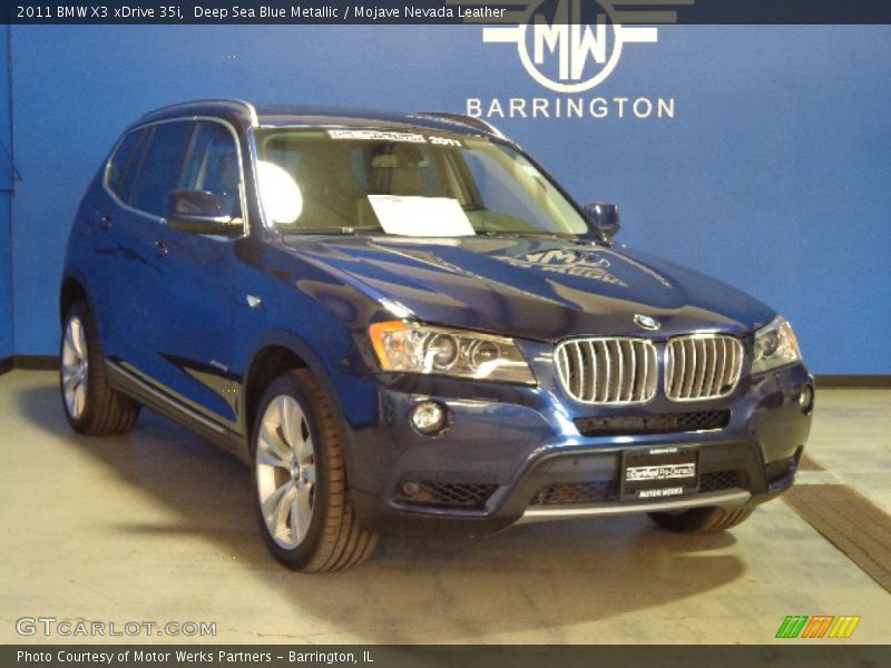 Deep Sea Blue Metallic / Mojave Nevada Leather 2011 BMW X3 xDrive 35i