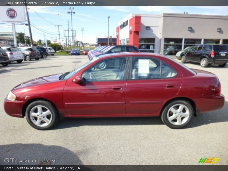 Inferno Red / Taupe 2004 Nissan Sentra SE-R Spec V
