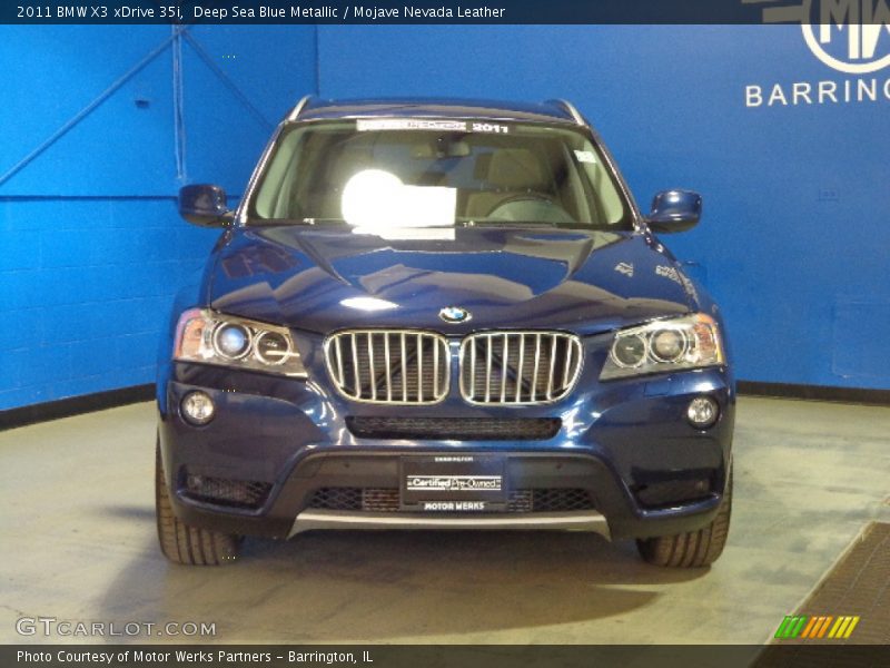 Deep Sea Blue Metallic / Mojave Nevada Leather 2011 BMW X3 xDrive 35i