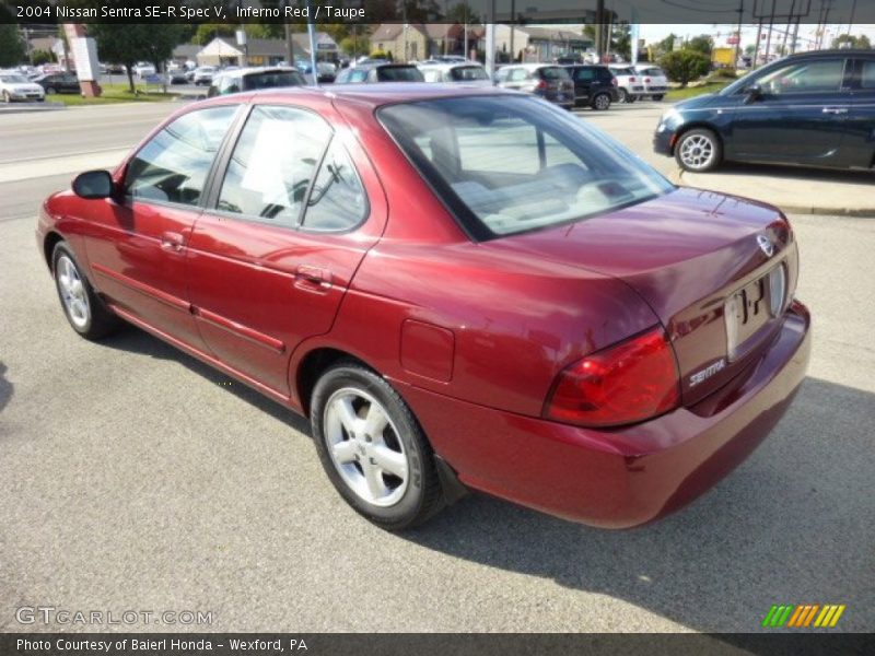 Inferno Red / Taupe 2004 Nissan Sentra SE-R Spec V