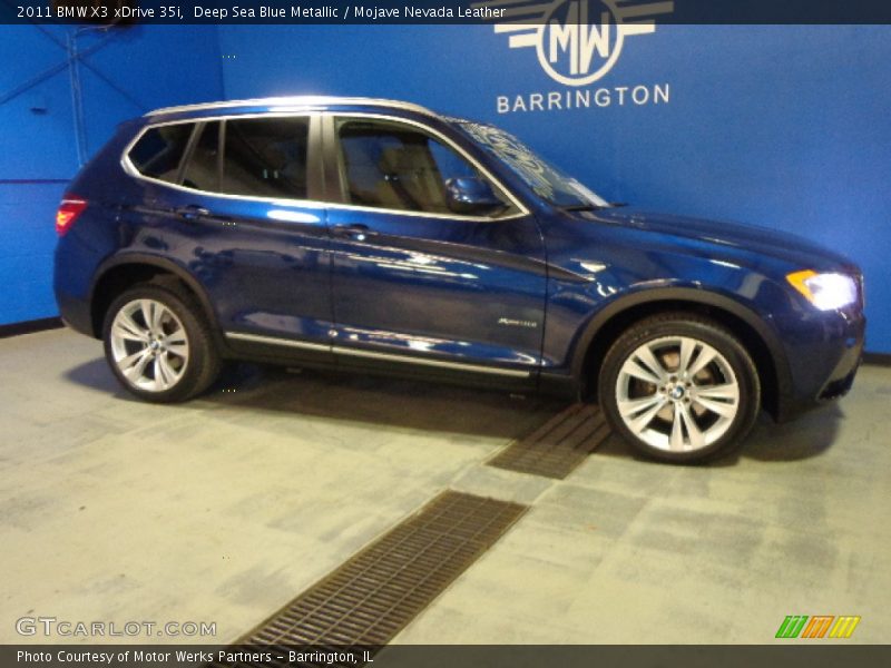 Deep Sea Blue Metallic / Mojave Nevada Leather 2011 BMW X3 xDrive 35i