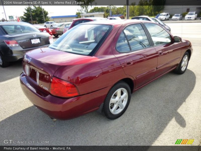 Inferno Red / Taupe 2004 Nissan Sentra SE-R Spec V
