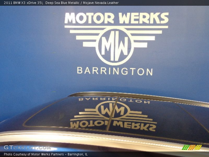 Deep Sea Blue Metallic / Mojave Nevada Leather 2011 BMW X3 xDrive 35i