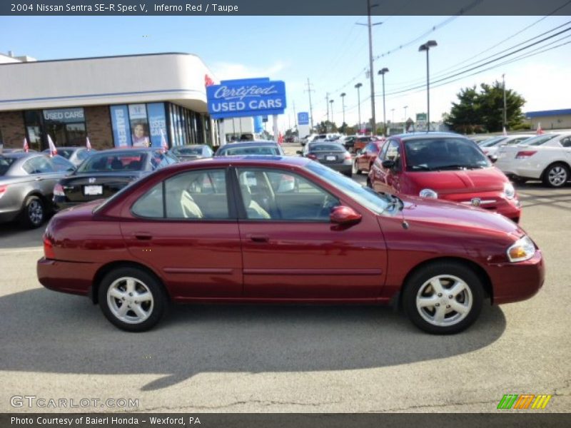 Inferno Red / Taupe 2004 Nissan Sentra SE-R Spec V