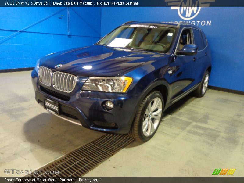 Deep Sea Blue Metallic / Mojave Nevada Leather 2011 BMW X3 xDrive 35i