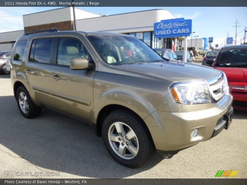 Mocha Metallic / Beige 2011 Honda Pilot EX-L 4WD