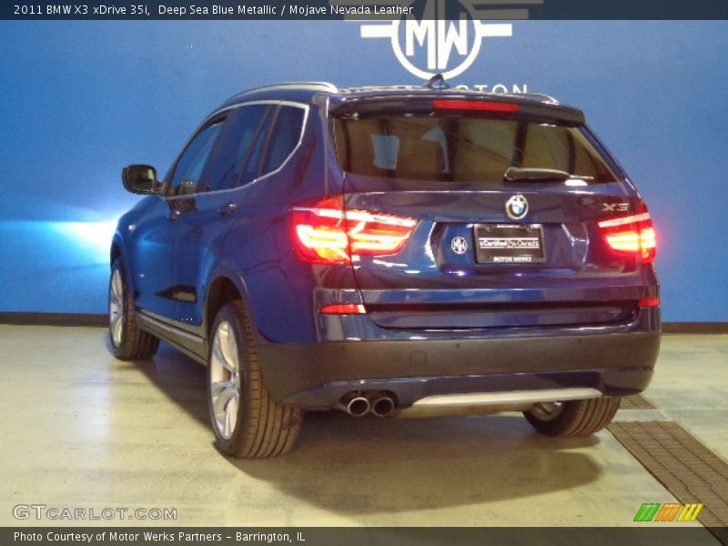 Deep Sea Blue Metallic / Mojave Nevada Leather 2011 BMW X3 xDrive 35i