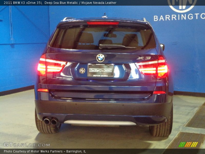 Deep Sea Blue Metallic / Mojave Nevada Leather 2011 BMW X3 xDrive 35i