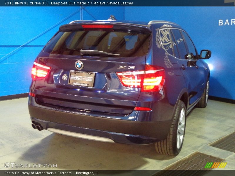 Deep Sea Blue Metallic / Mojave Nevada Leather 2011 BMW X3 xDrive 35i