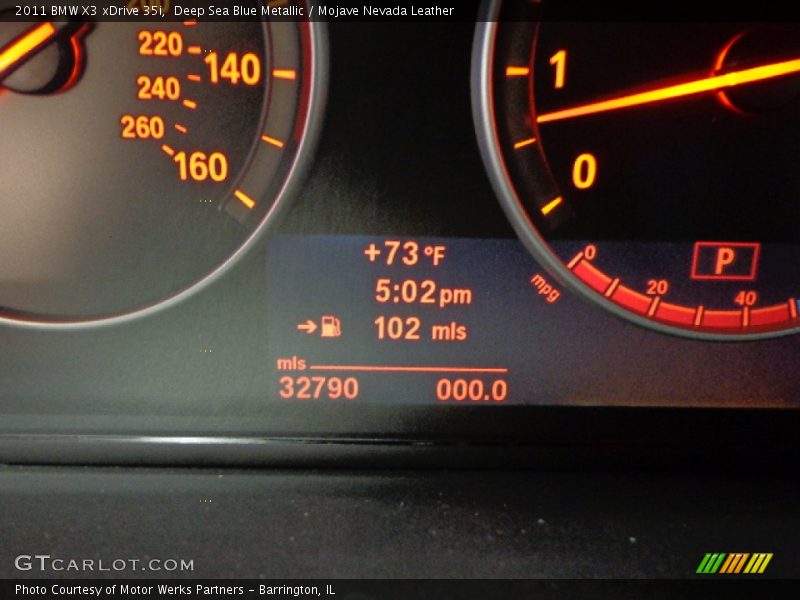 Deep Sea Blue Metallic / Mojave Nevada Leather 2011 BMW X3 xDrive 35i