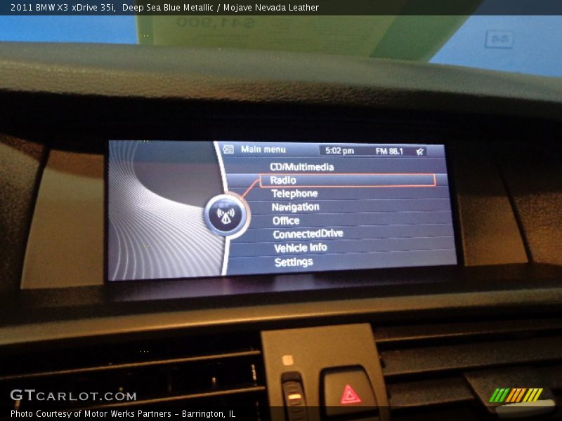 Deep Sea Blue Metallic / Mojave Nevada Leather 2011 BMW X3 xDrive 35i
