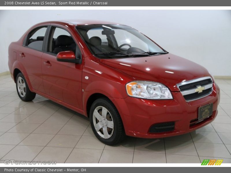 Sport Red Metallic / Charcoal 2008 Chevrolet Aveo LS Sedan