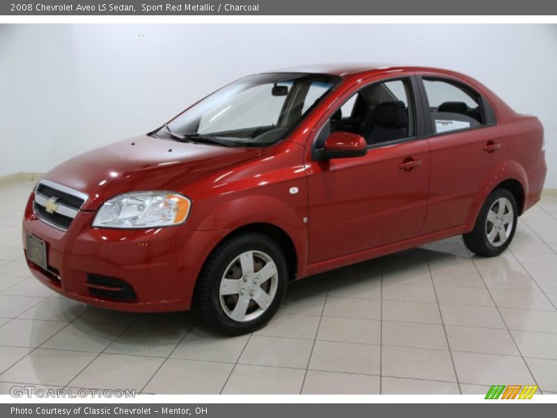 Sport Red Metallic / Charcoal 2008 Chevrolet Aveo LS Sedan