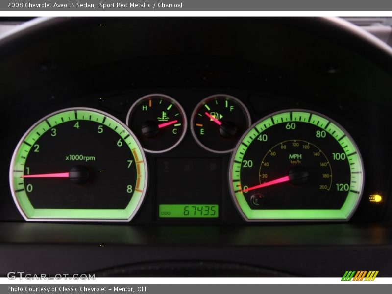 Sport Red Metallic / Charcoal 2008 Chevrolet Aveo LS Sedan