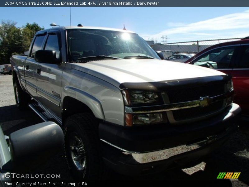Silver Birch Metallic / Dark Pewter 2004 GMC Sierra 2500HD SLE Extended Cab 4x4