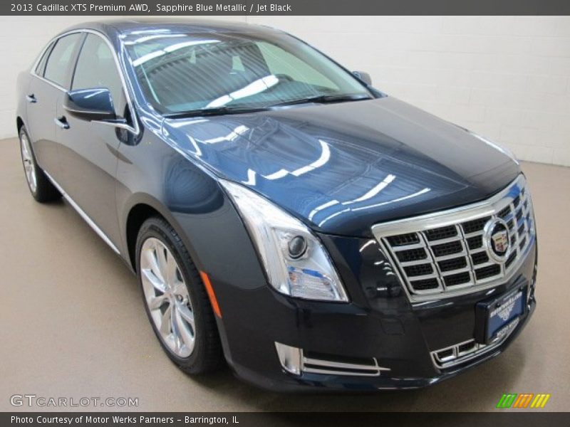 Sapphire Blue Metallic / Jet Black 2013 Cadillac XTS Premium AWD