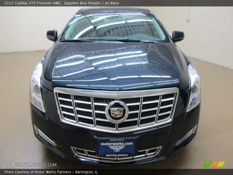 Sapphire Blue Metallic / Jet Black 2013 Cadillac XTS Premium AWD