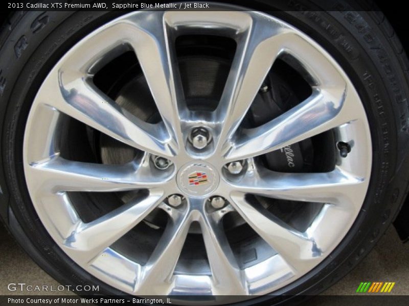 Sapphire Blue Metallic / Jet Black 2013 Cadillac XTS Premium AWD