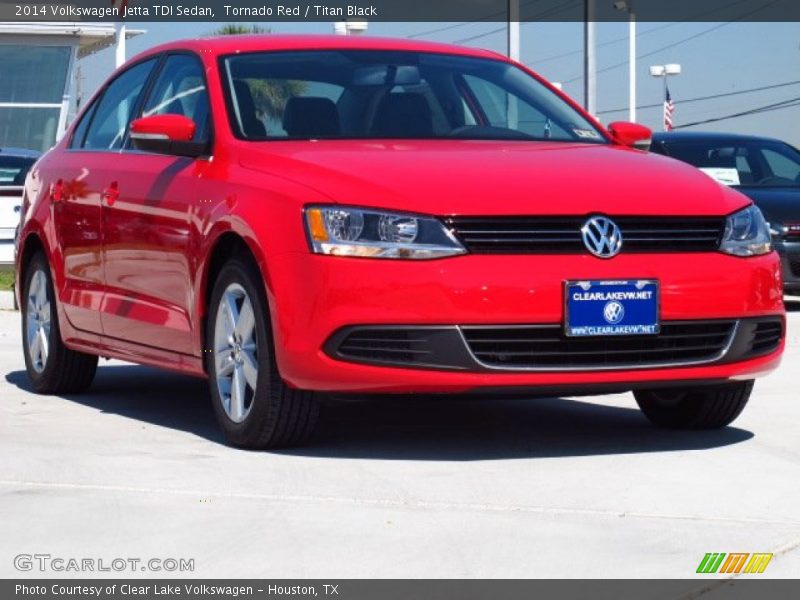 Tornado Red / Titan Black 2014 Volkswagen Jetta TDI Sedan
