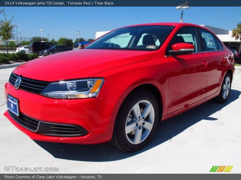 Tornado Red / Titan Black 2014 Volkswagen Jetta TDI Sedan