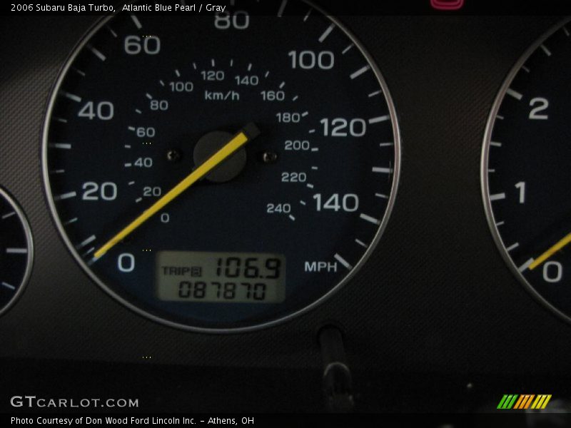 Atlantic Blue Pearl / Gray 2006 Subaru Baja Turbo