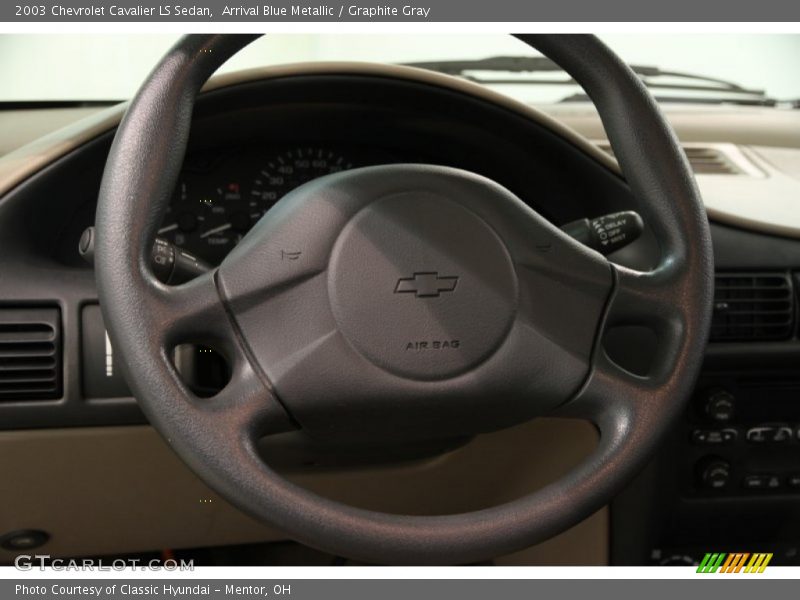 Arrival Blue Metallic / Graphite Gray 2003 Chevrolet Cavalier LS Sedan