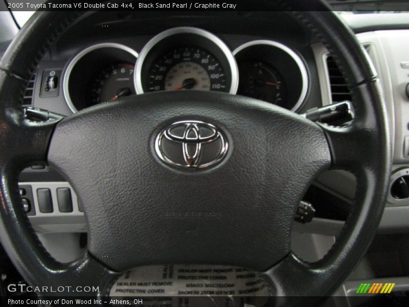 Black Sand Pearl / Graphite Gray 2005 Toyota Tacoma V6 Double Cab 4x4